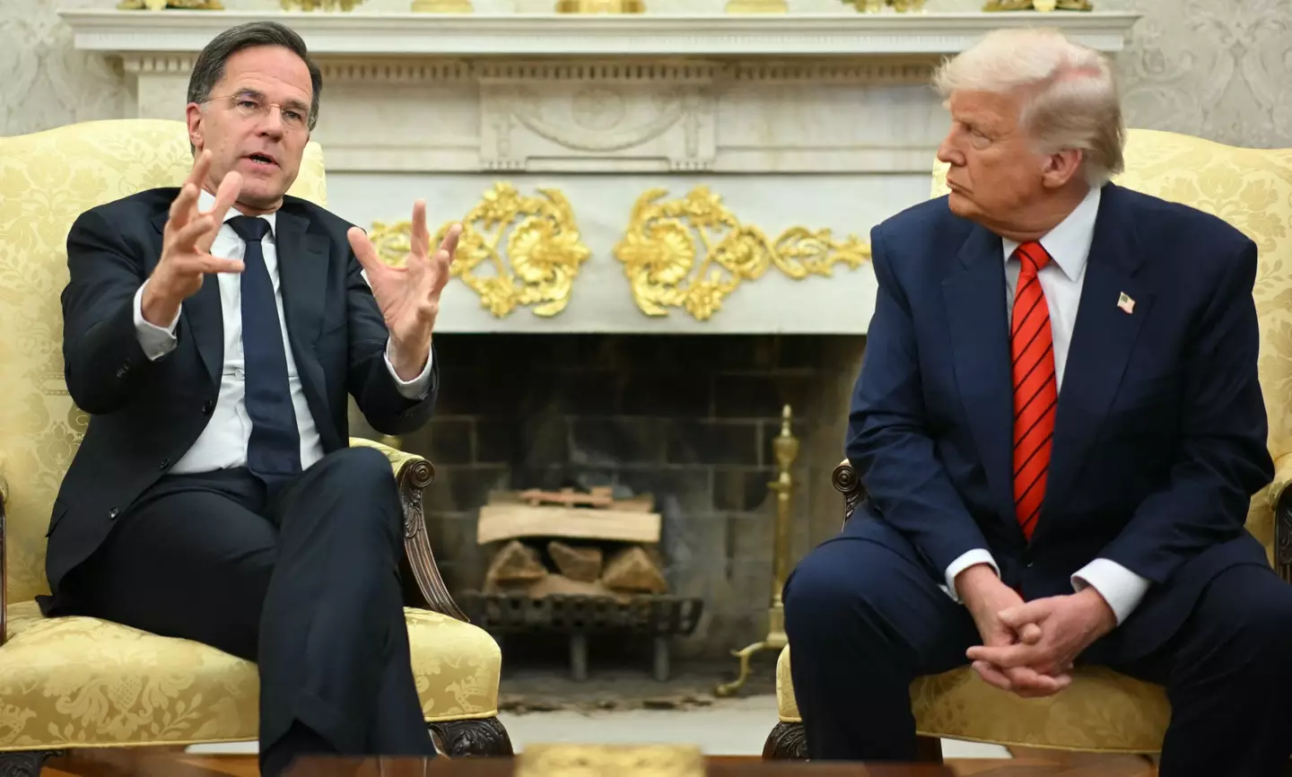 Trump made the comments while meeting with NATO Secretary General Mark Rutte, who said he didn't 'want to drag NATO into that' (MANDEL NGAN/AFP via Getty Images)