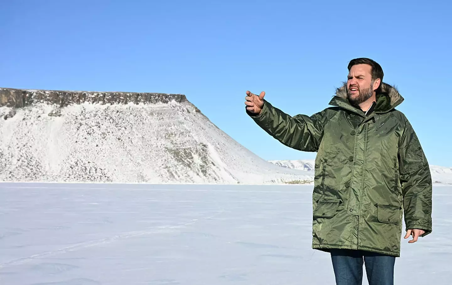 Vice president J.D Vance was given a frosty reception in Greenland on his official visit (Jim Watson - Pool / Getty Images)