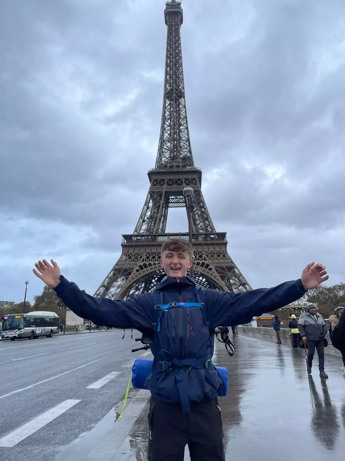 21-year-old Henry Moores has previously walked to Paris.