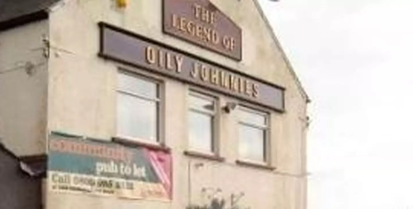 The pub has since changed their name to Oily's, but they don't hide what they used to be called.