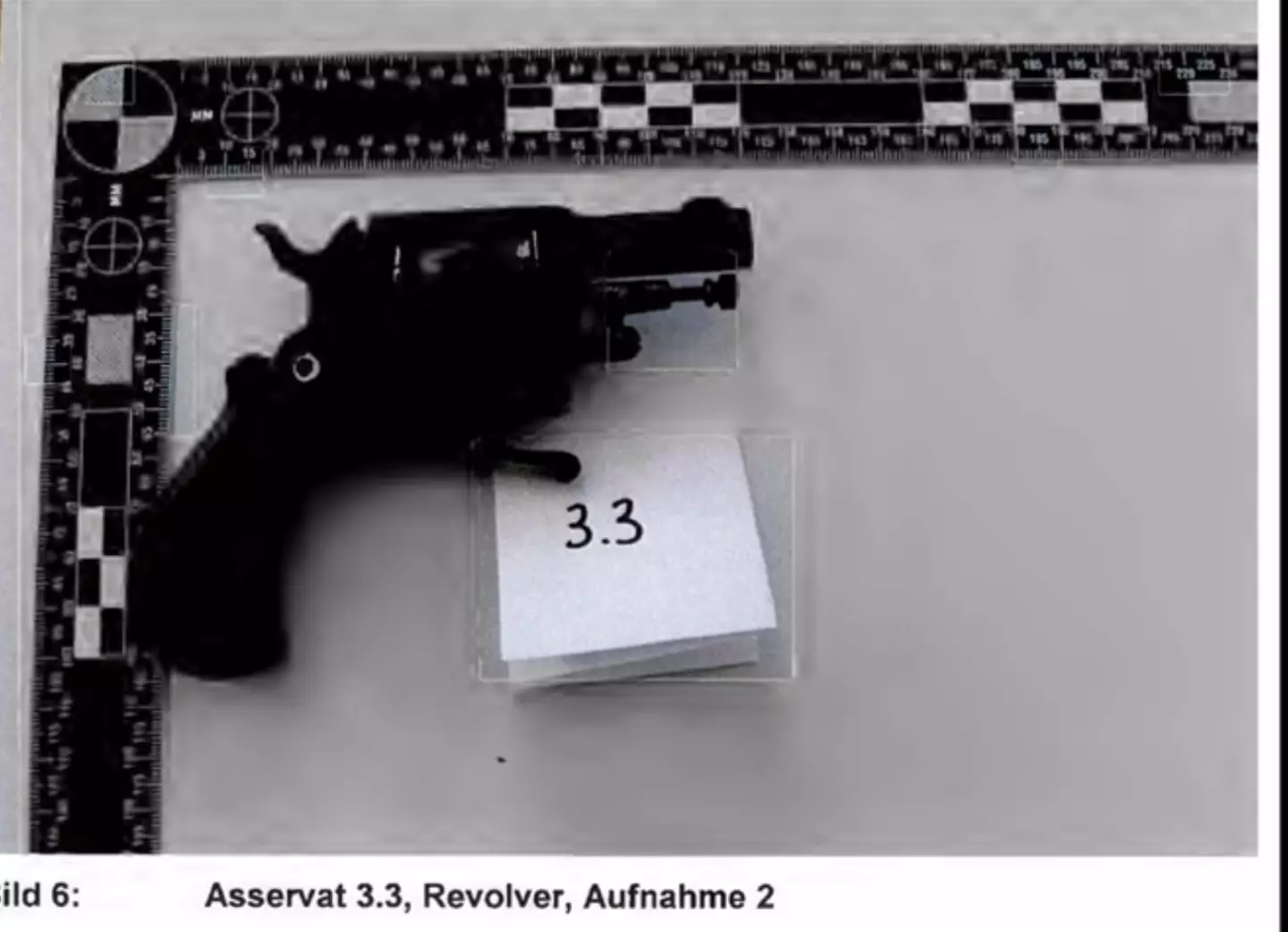 An unlicensed gun found at Brueckner's property (Channel 4)