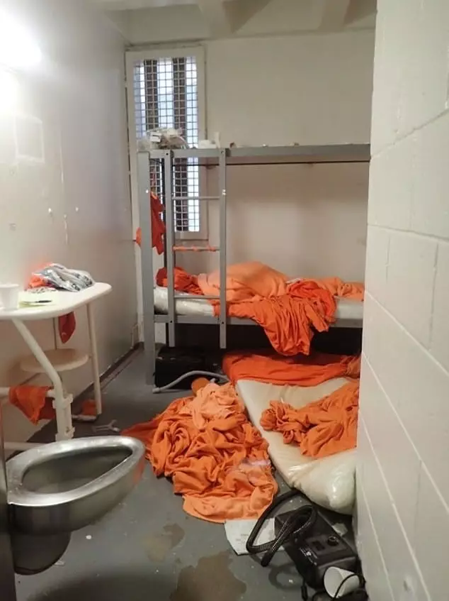 A forensic pathologist has claimed that Jeffrey Epstein didn't take his own life in his prison cell, pictured here (DOJ)