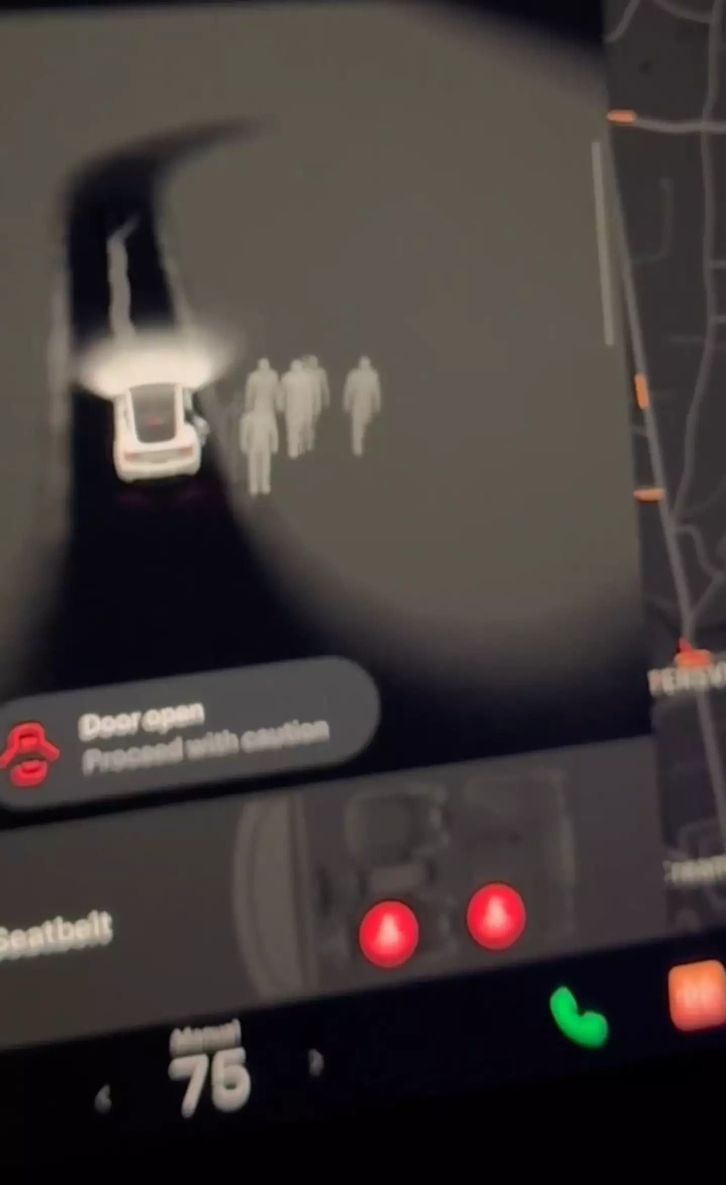 The passengers could be heard screaming in fright towards the end of the clip.