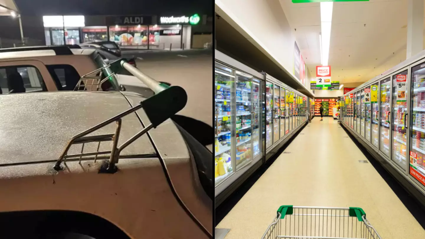 Aussie creates makeshift rear spoiler out of Woolworths trolley