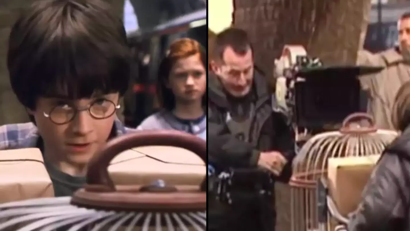 Rare footage showing how Harry Potter filmed platform 9 3/4 scene is anything but magic