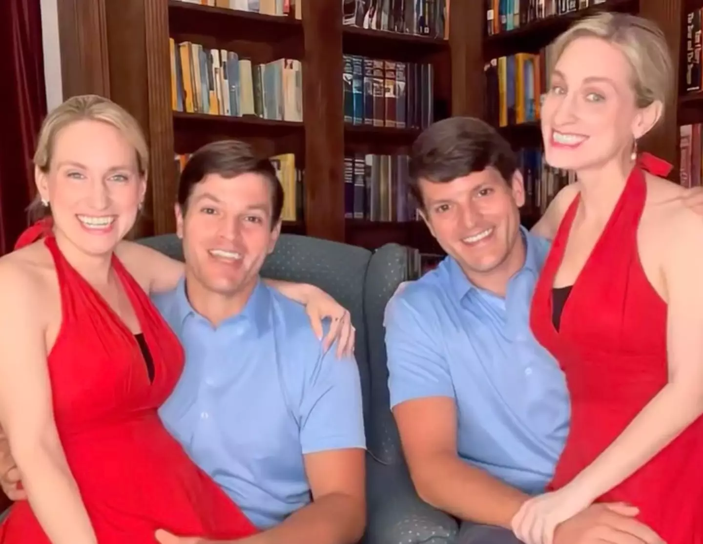 The sisters set the record straight amid speculation that they swap partners (Instagram/@salyerstwins)