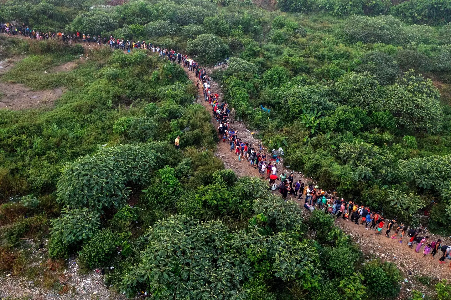 The route has grown from tens of thousands to hundreds of thousands (LUIS ACOSTA/AFP via Getty Images)