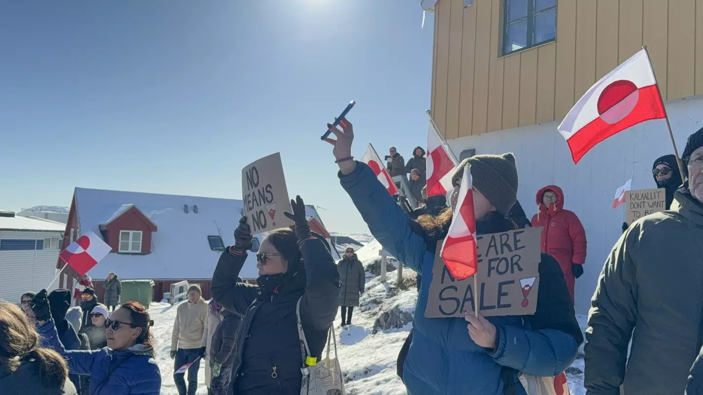 Most of Greenland are against the idea. (Ahmet Gurhan Kartal/Anadolu via Getty Images)
