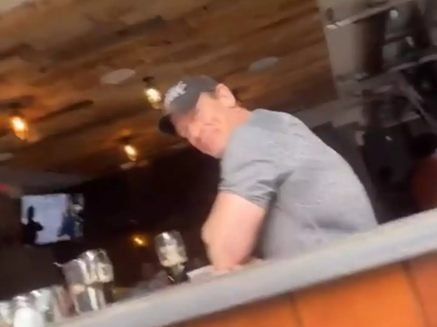 John Cena was praised for the way he dealt with a fan encounter while out for dinner with friends. (TikTok/@alex99rocks)