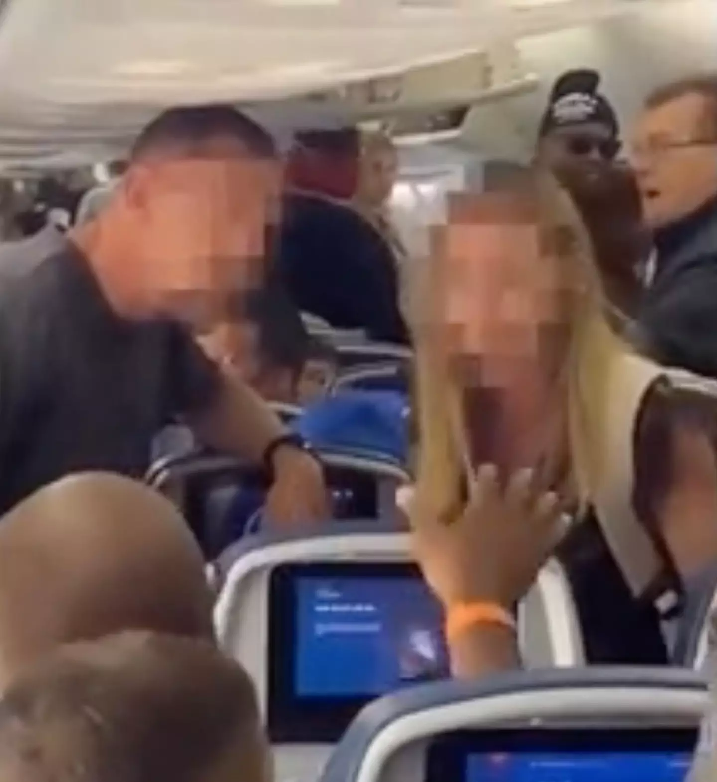 The woman insisted she was entitled to recline her seat.