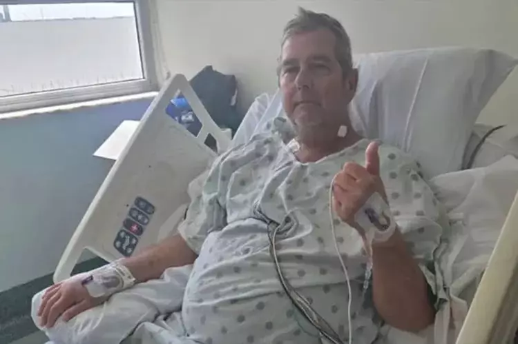 The dad has started an unlikely recovery after contracting the 'flesh-eating disease' (GoFundMe)
