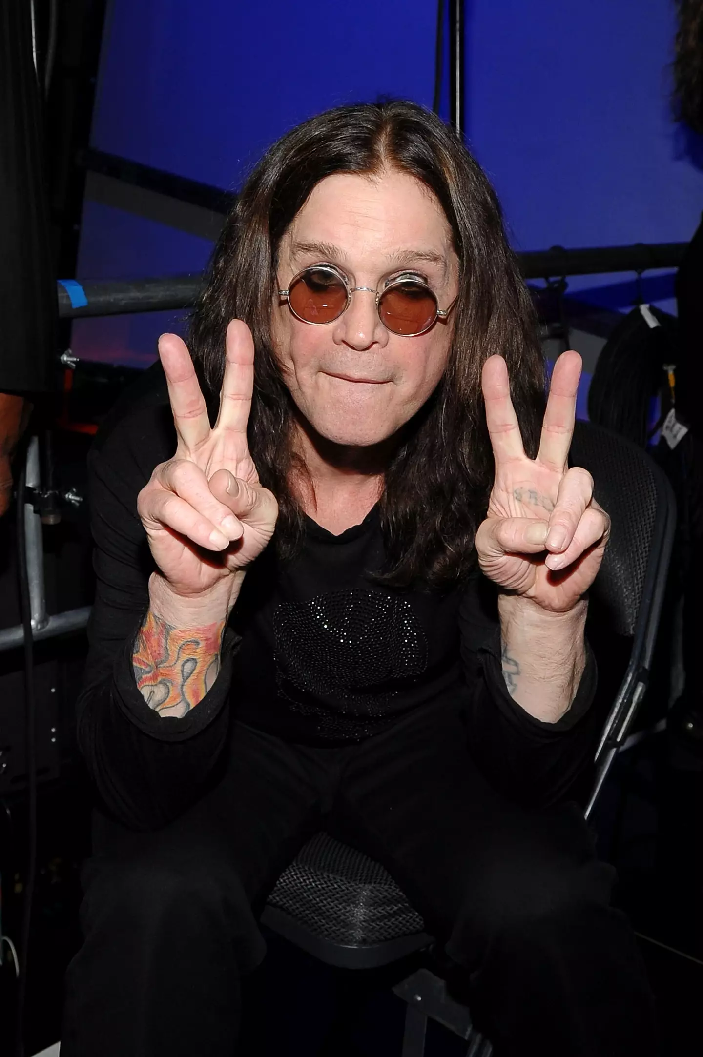 The late Ozzy Osbourne, pictured in 2009, was laid to rest in Birmingham today (Jamie McCarthy/WireImage)