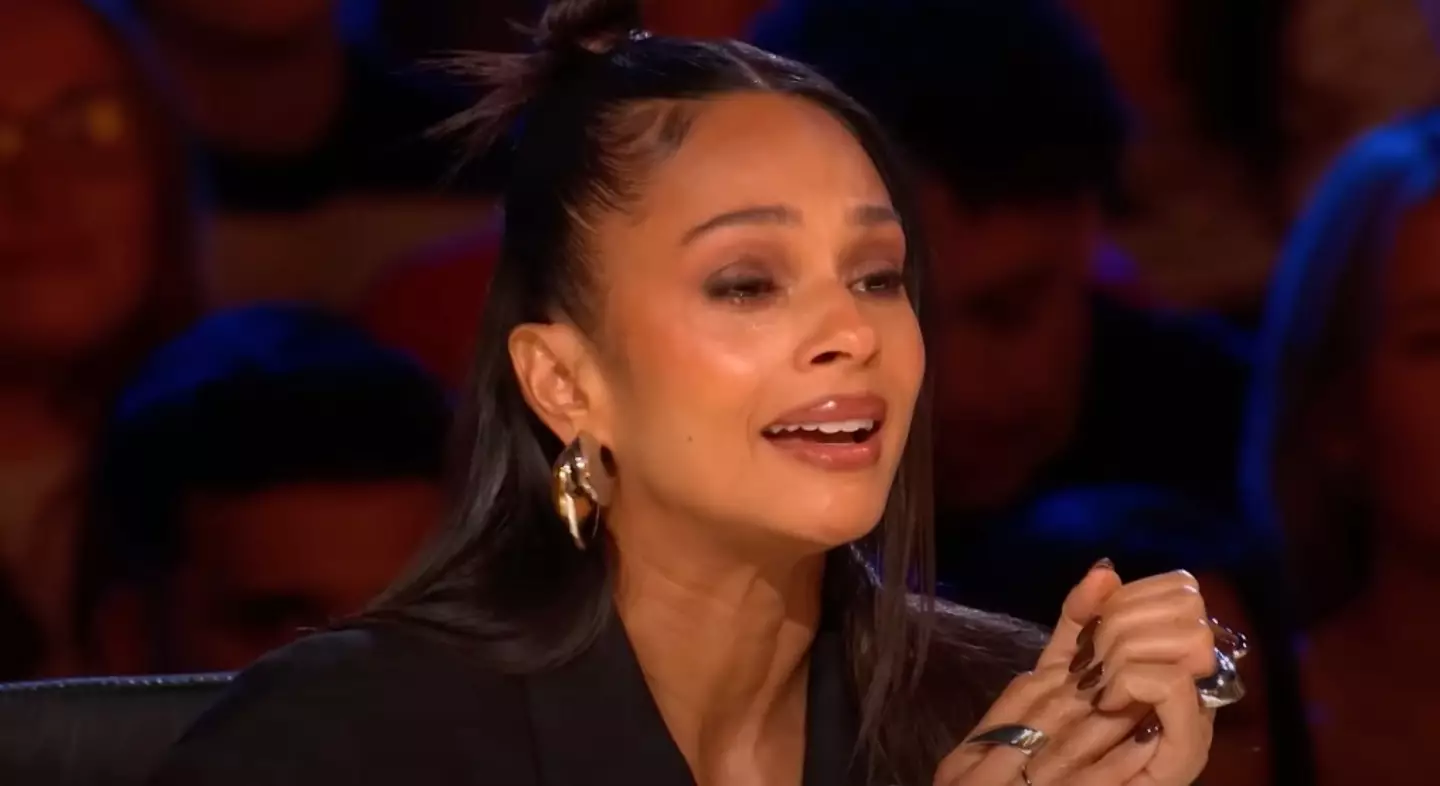 Judge Alesha Dixon was reduced to tears as she gave Ravi the Golden Buzzer. (ITV)