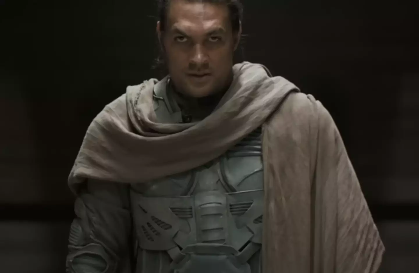 Jason Momoa did actually have far less facial hair than he usually does back when he was in Dune (Warner Bros)