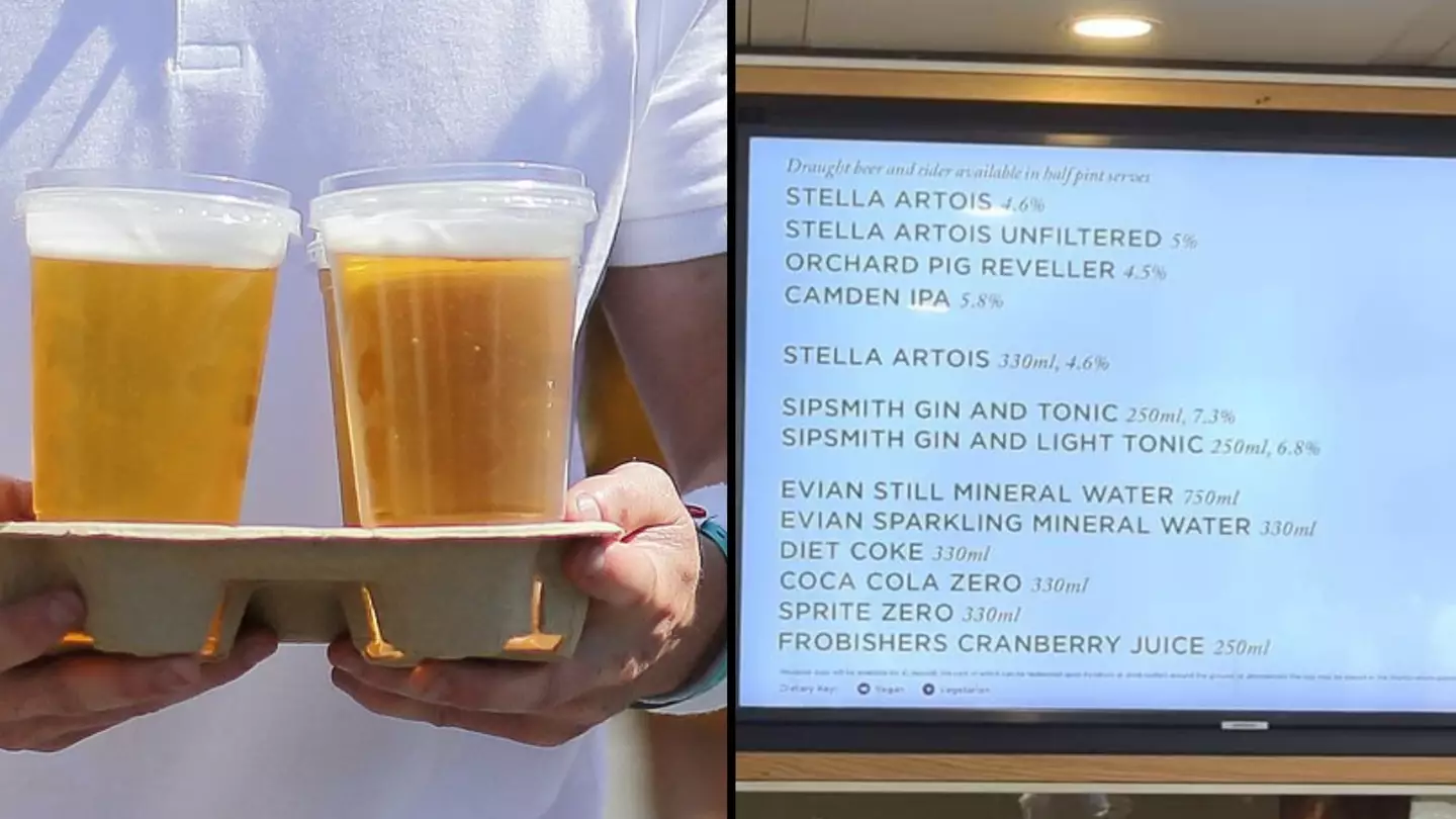 Amount Wimbledon fans will have to pay for a pint as full drinks menu reveals price increase
