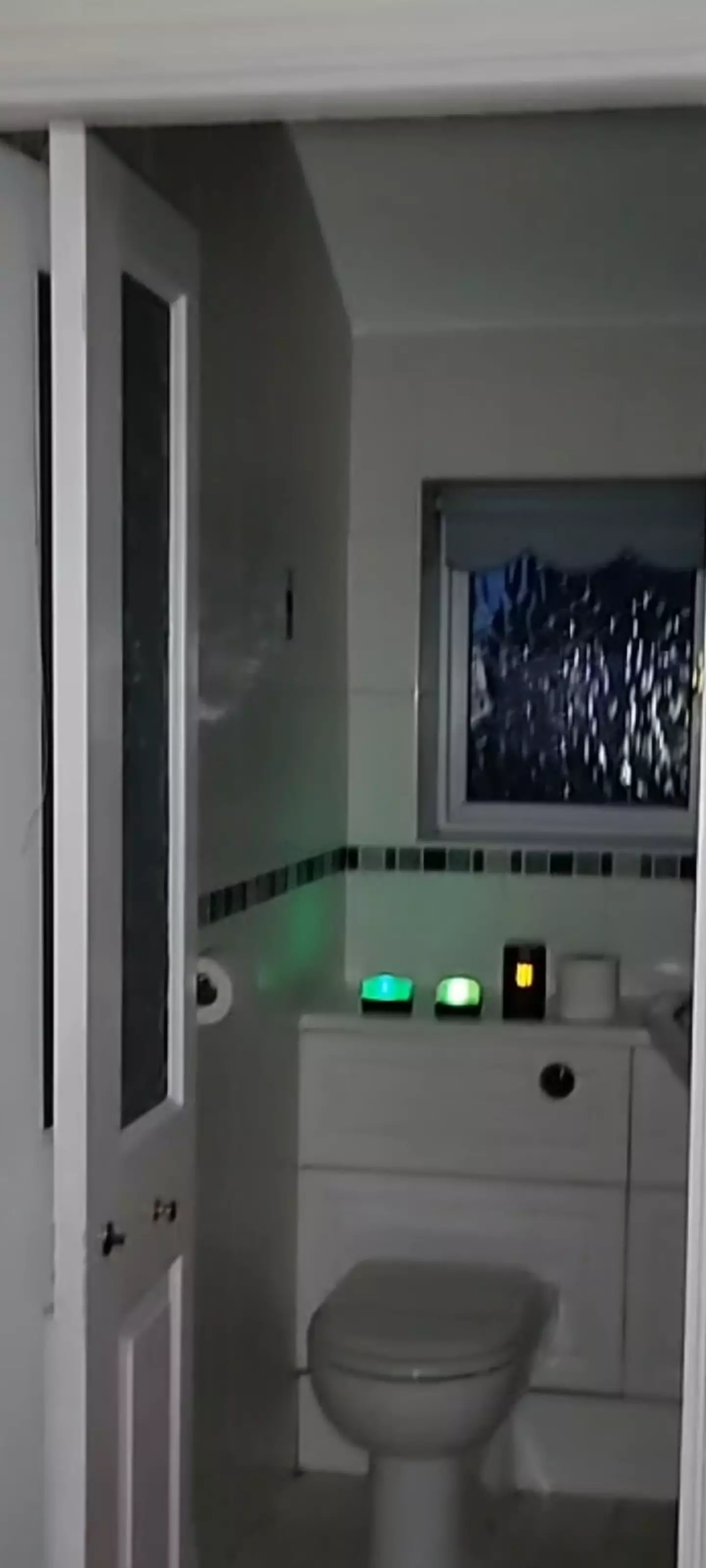 The lights kept turning on and off during the investigation.