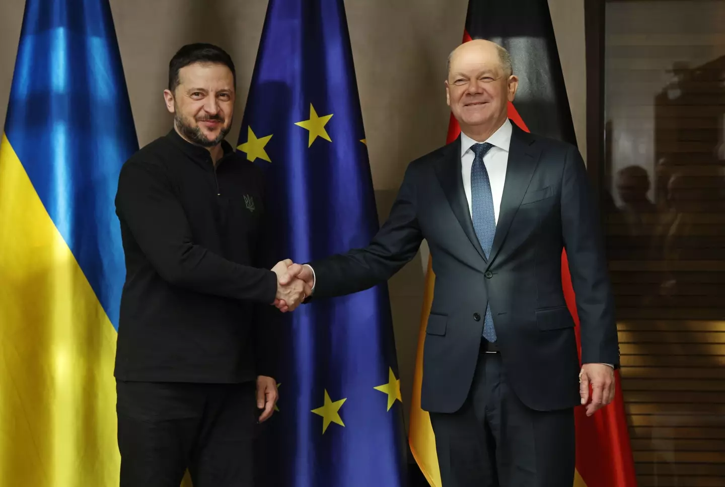The Germany Chancellor offered his country's 'unwavering support' to Zelenskyy (Sean Gallup/Getty Images)