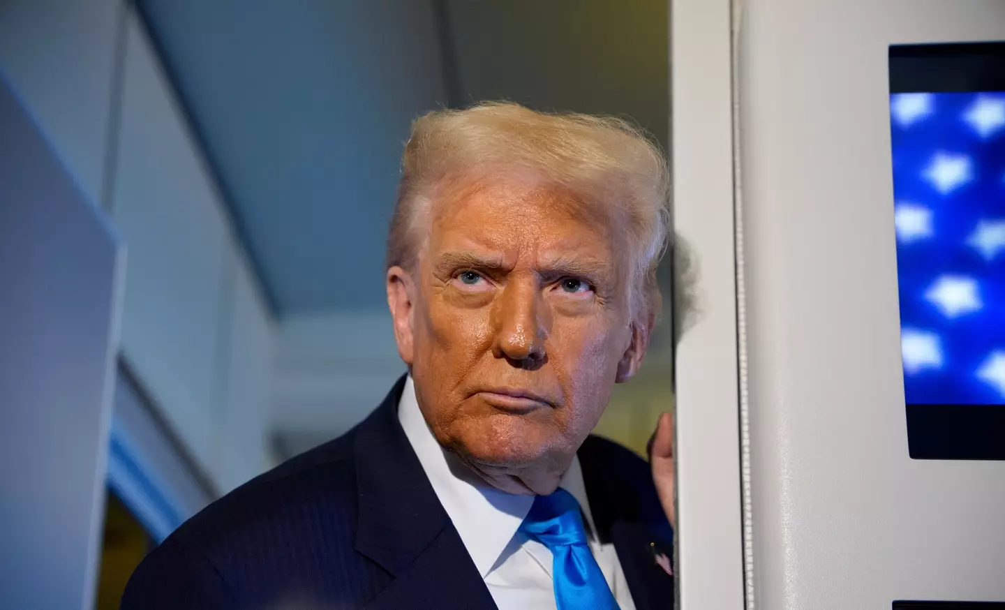 The President warned that the US would take 'very strong action' against Iran if protestors were put to death (Andrew Harnik/Getty Images)