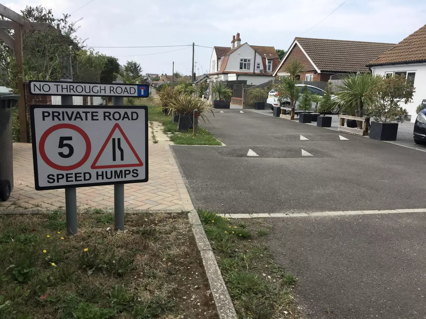 Adrian Kent decided to do something about cars hurtling down his road and installed some speed bumps.