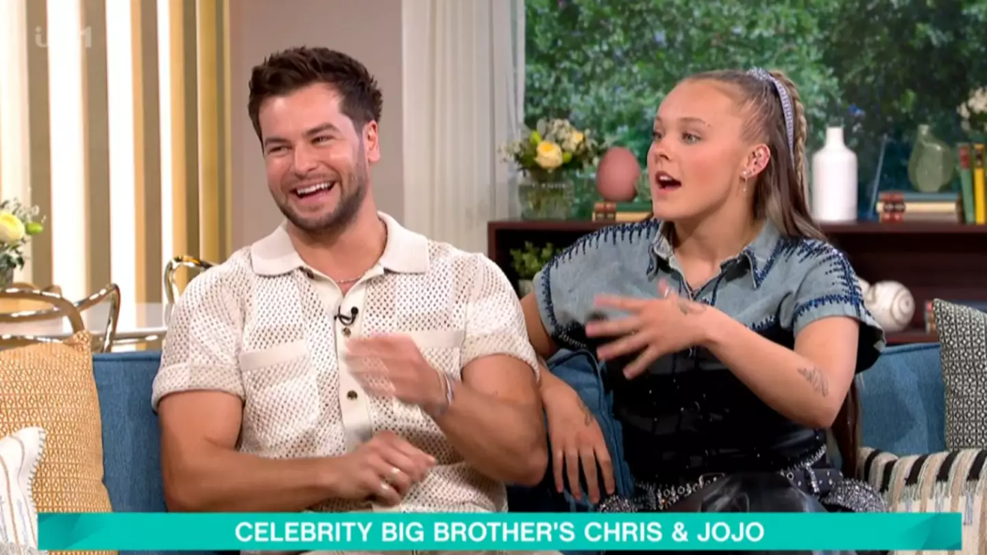 Chris Hughes and JoJo Siwa appeared on This Morning together (ITV)