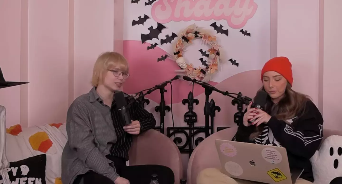 Stevie (left) on Hailie's podcast previously. (Just a Little Shady Podcast/YouTube)