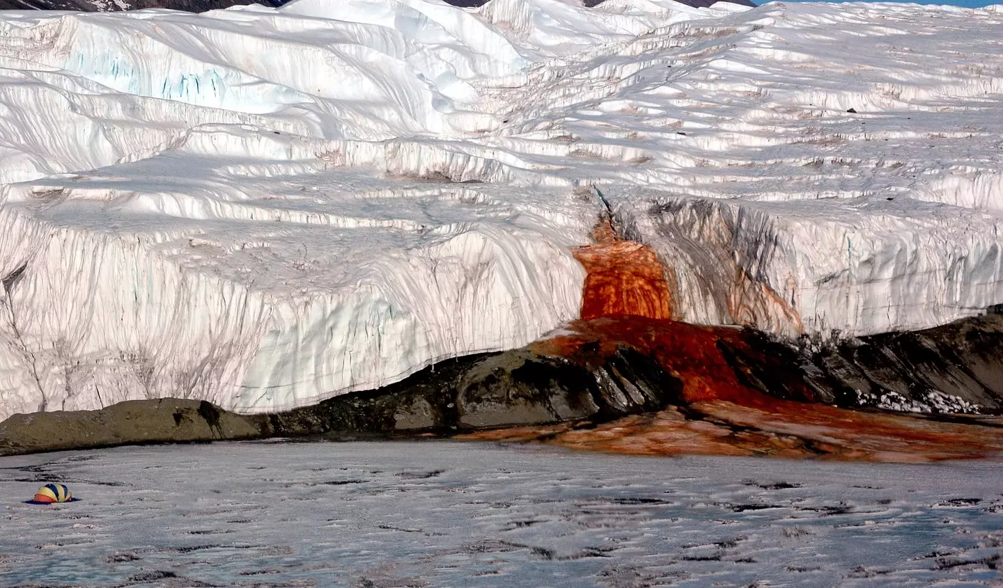 Blood Falls Antarctica photographed in 2006.