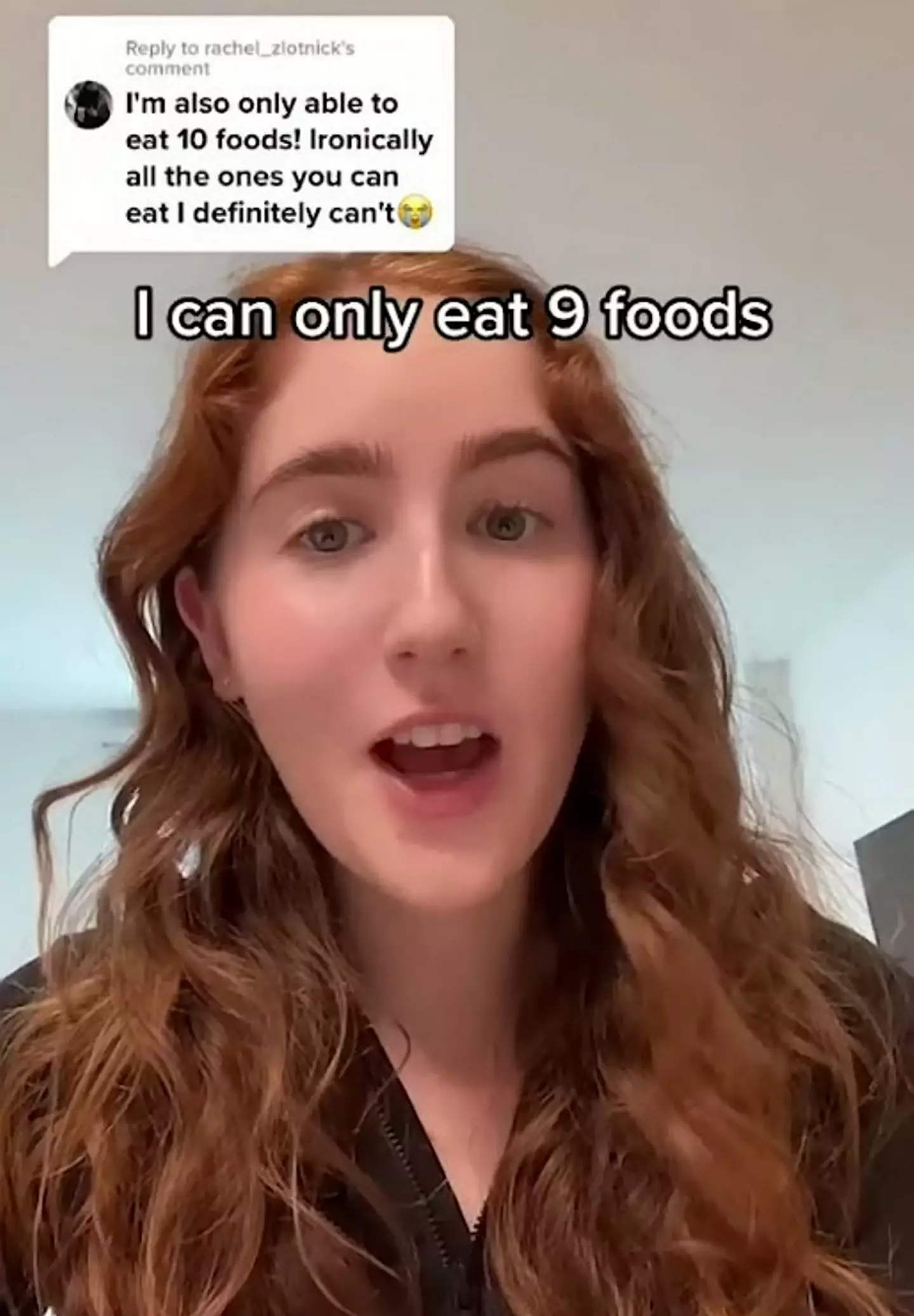 Jenna can only eat nine different foods.