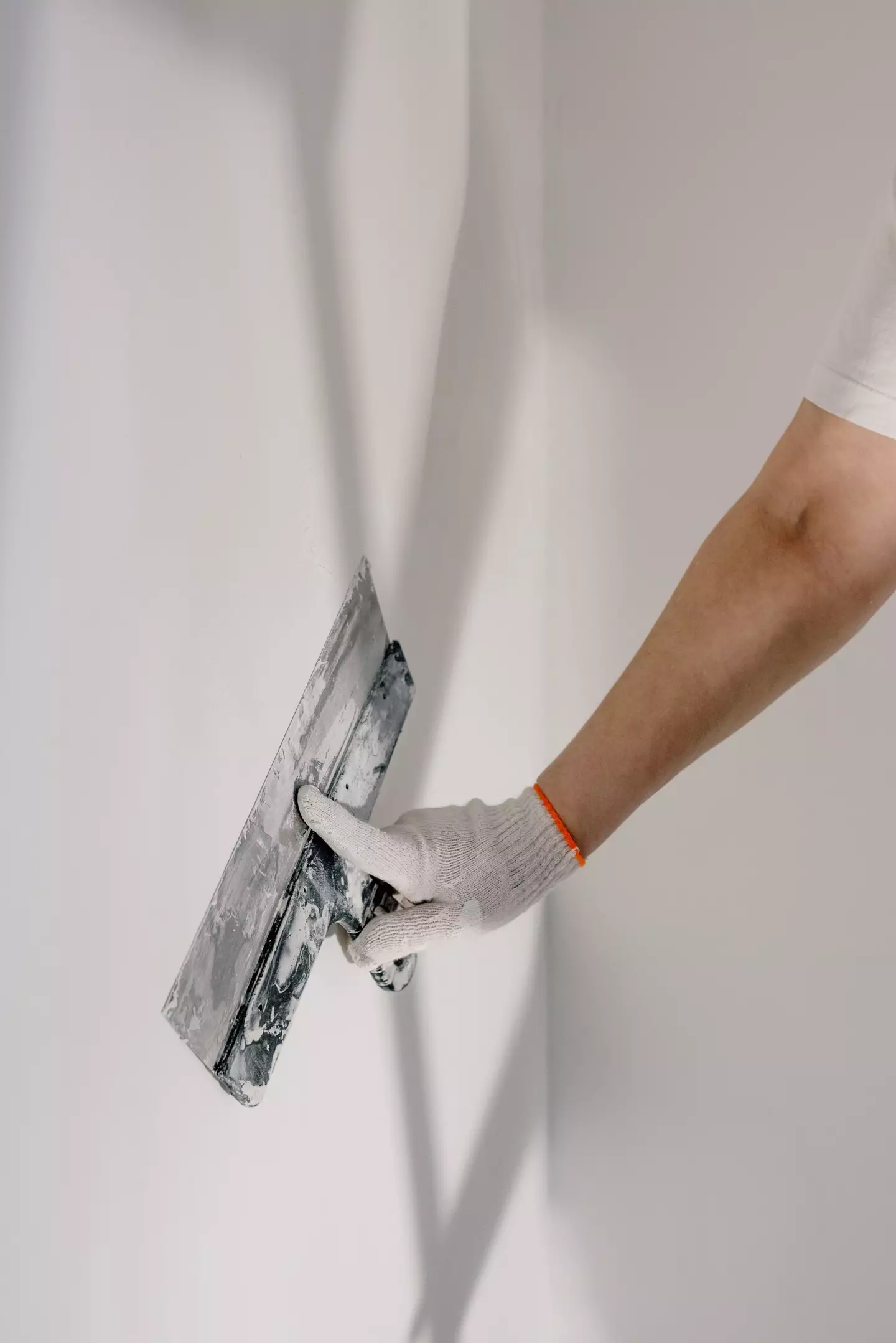 The man was supposed to be plastering the kitchen, but left midway through the job.