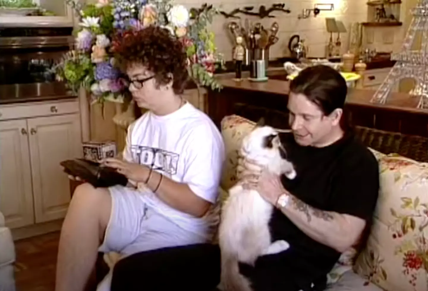 Ozzy with son Jack on the first episode of the MTV series.