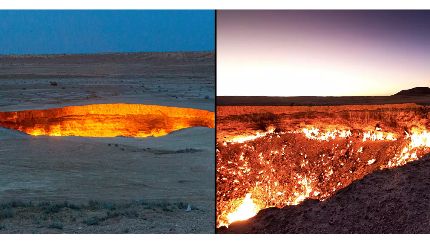230ft-wide hole known as 'The Gates Of Hell' has been burning since 1971