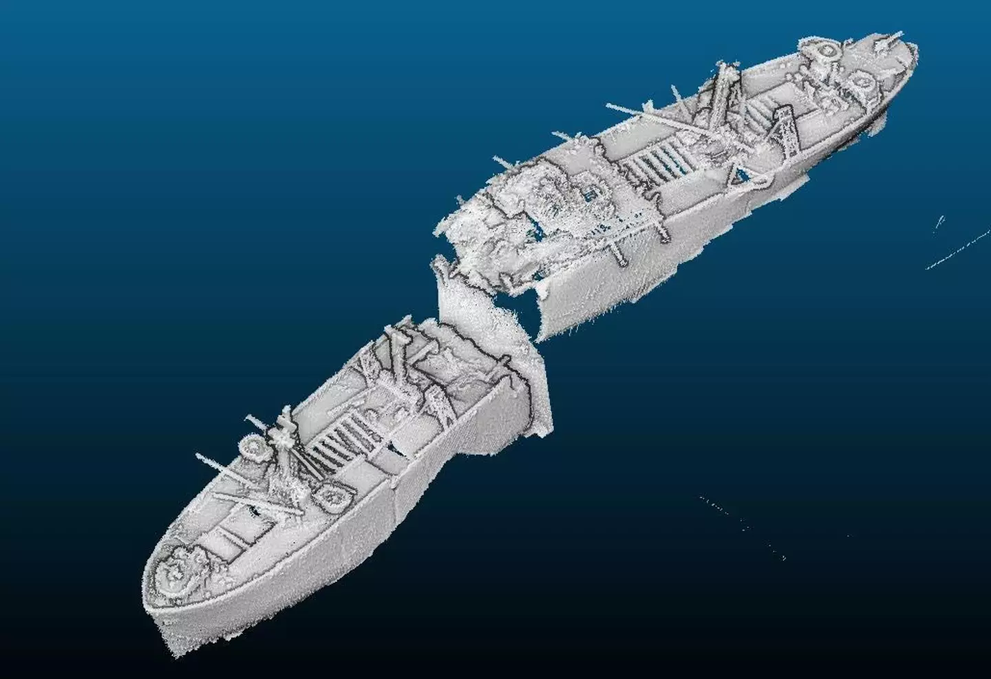 The ship broke in half and sank during WWII. (Maritime Coastguard Agency)