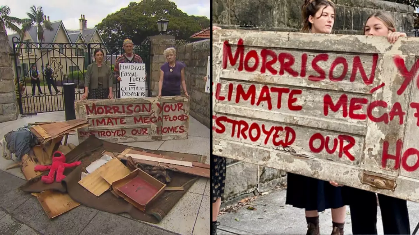 Flood Victims Dump Their Rubbish On Scott Morrison's Lawn And Demand He Do More To Help