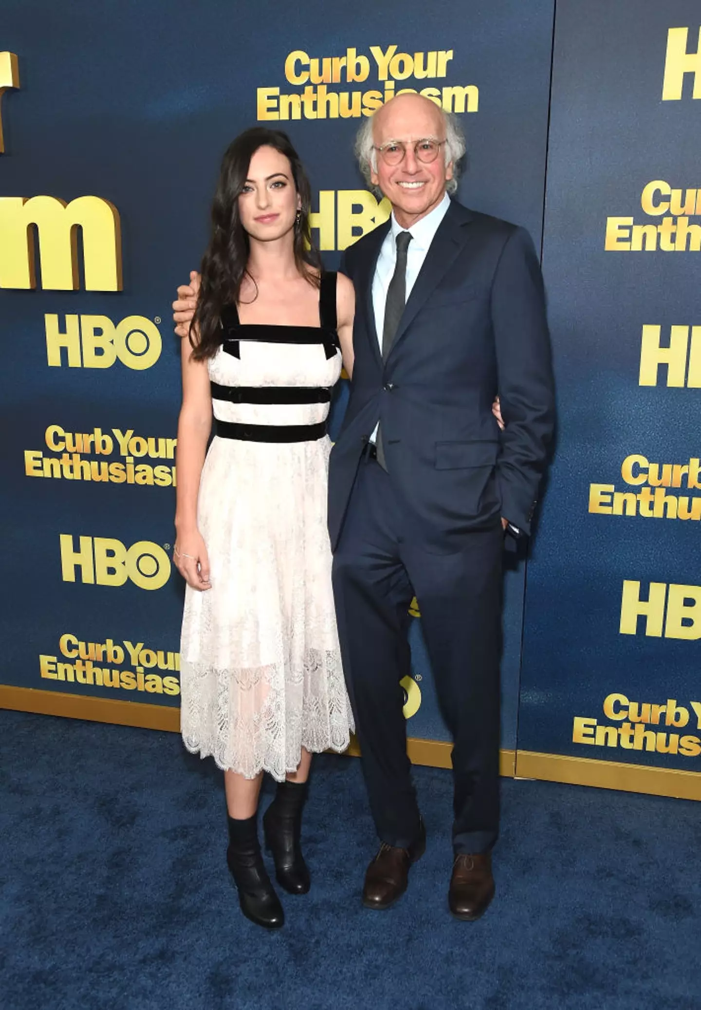 Cazzie with her father Larry David (Gary Gershoff/WireImage)