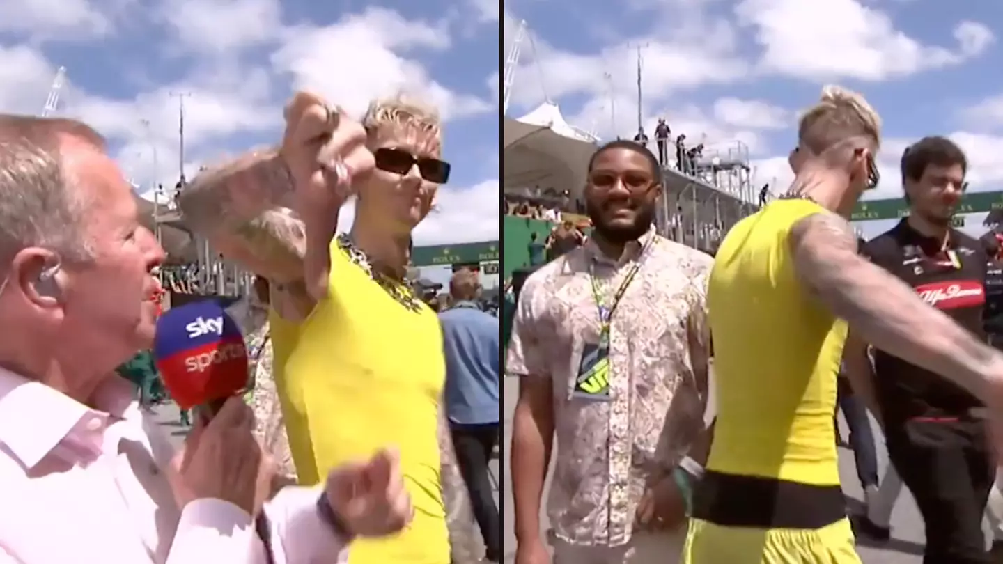 Machine Gun Kelly walks away from Sky F1 interview after another savage Martin Brundle moment