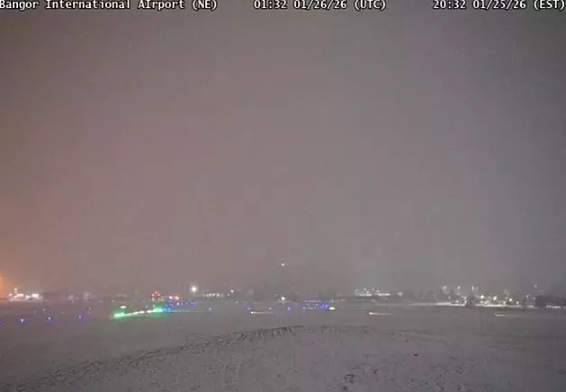 Visibility at the airport on Sunday night (FAA/Bangor Airport)