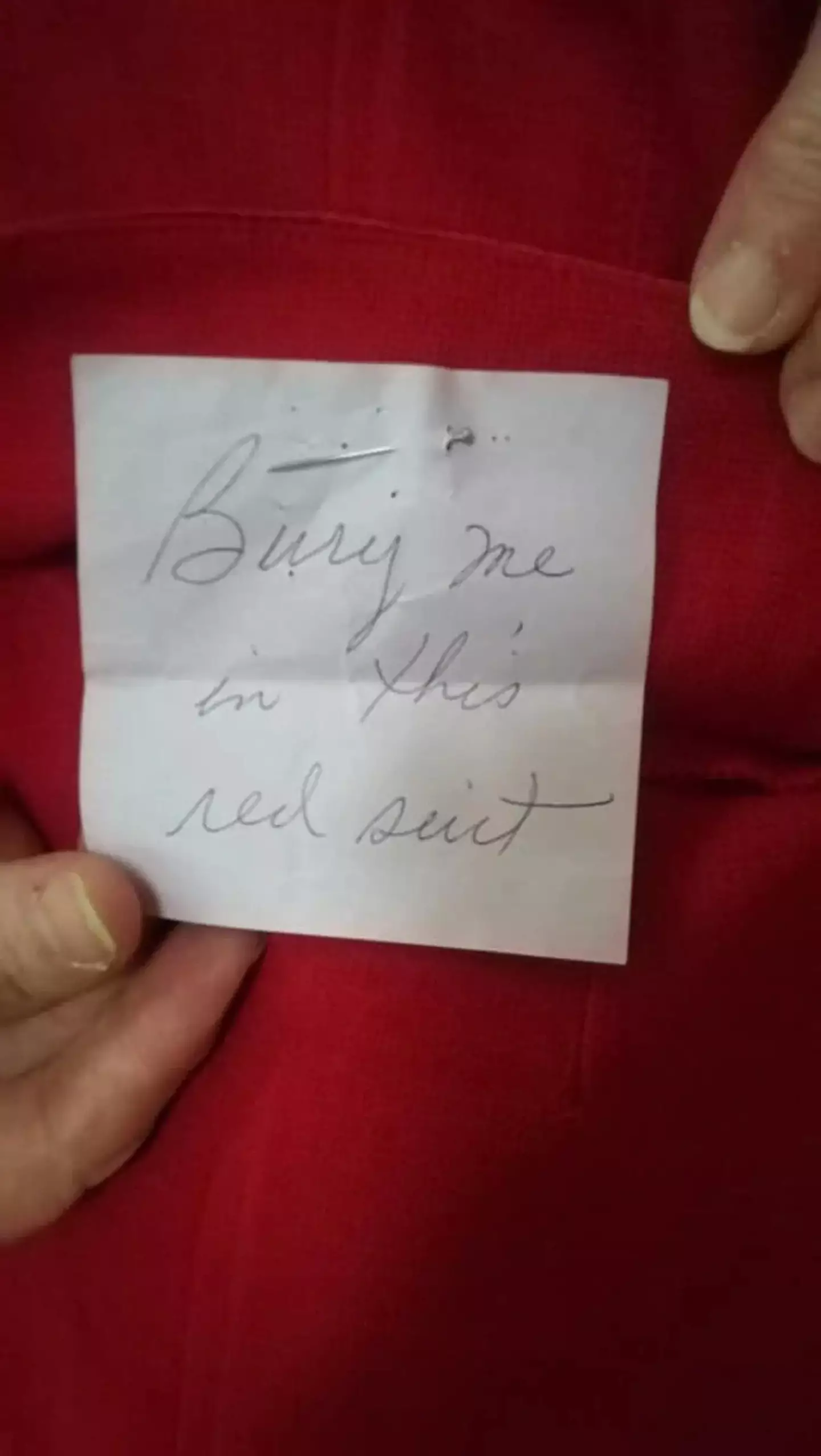 Many were left shocked by the note.