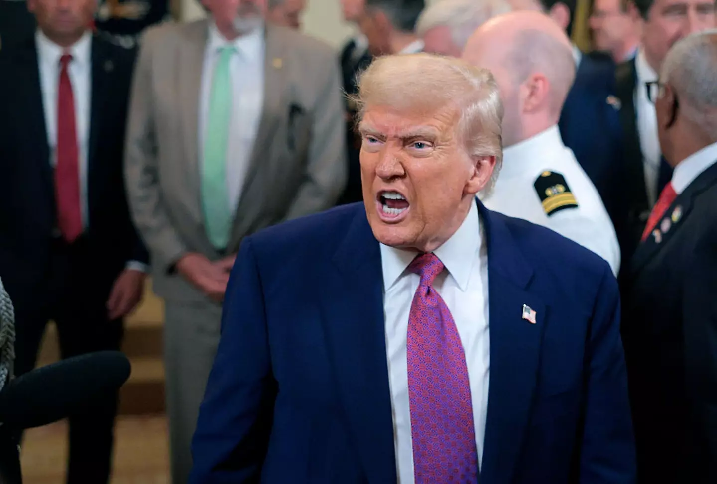 Trump supporters when they find out the phone won't be exclusively made and manufactured in America (Chip Somodevilla/Getty Images)