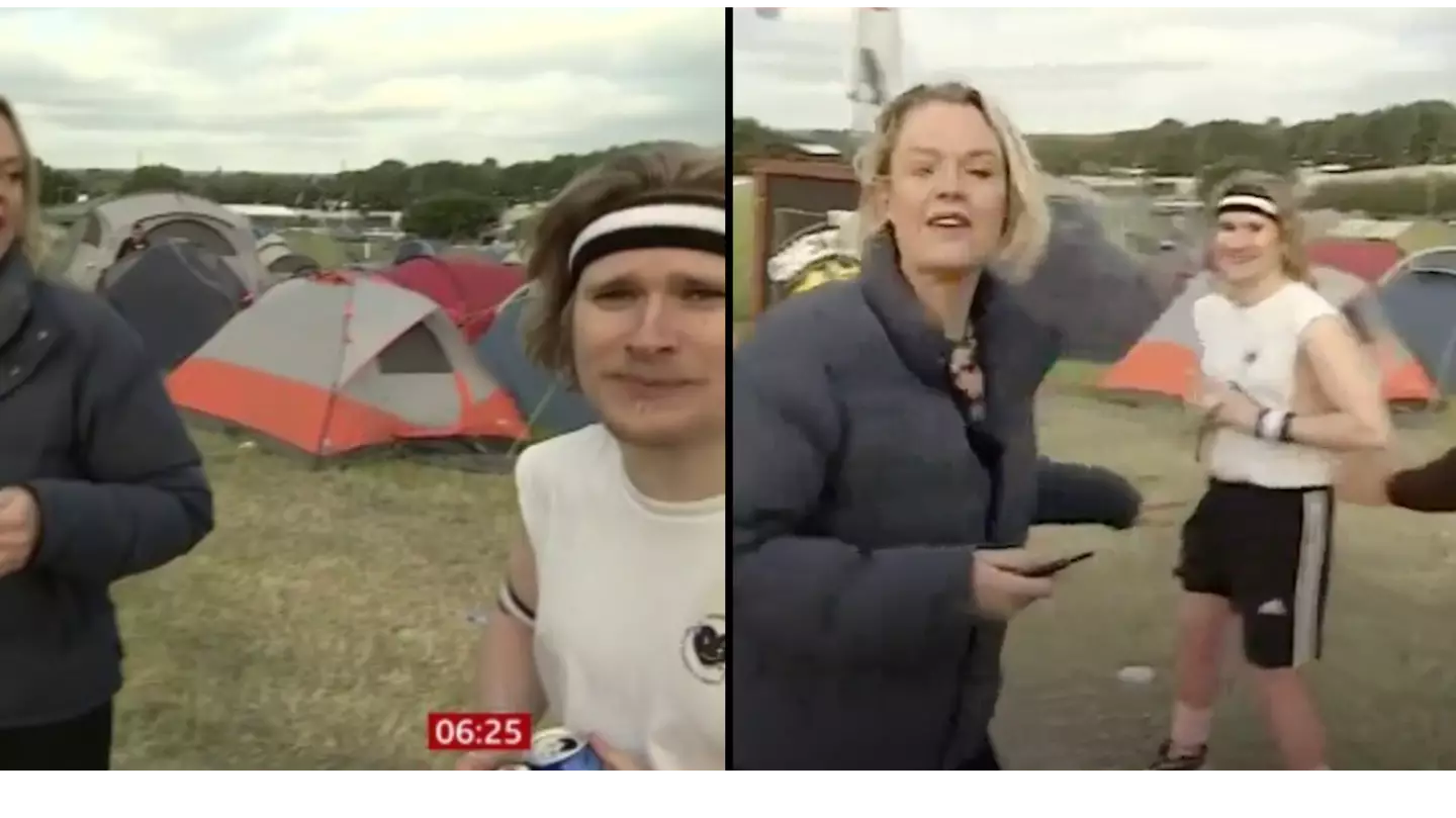 Bloke on sesh at Download Festival gatecrashes BBC interview at 6:25am with wild outburst