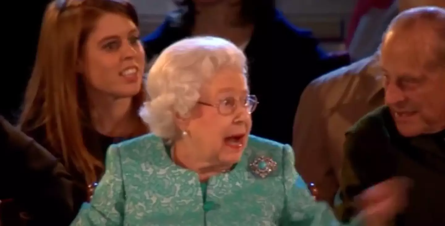 The Queen looked delighted to see the cows.