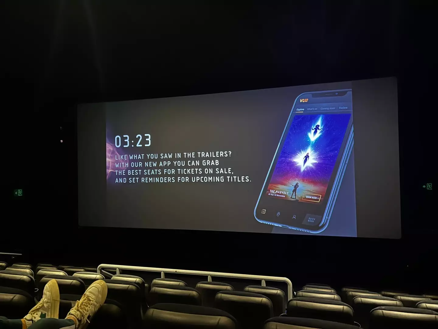 The cinema has been praised for giving a toilet break half way through the film.