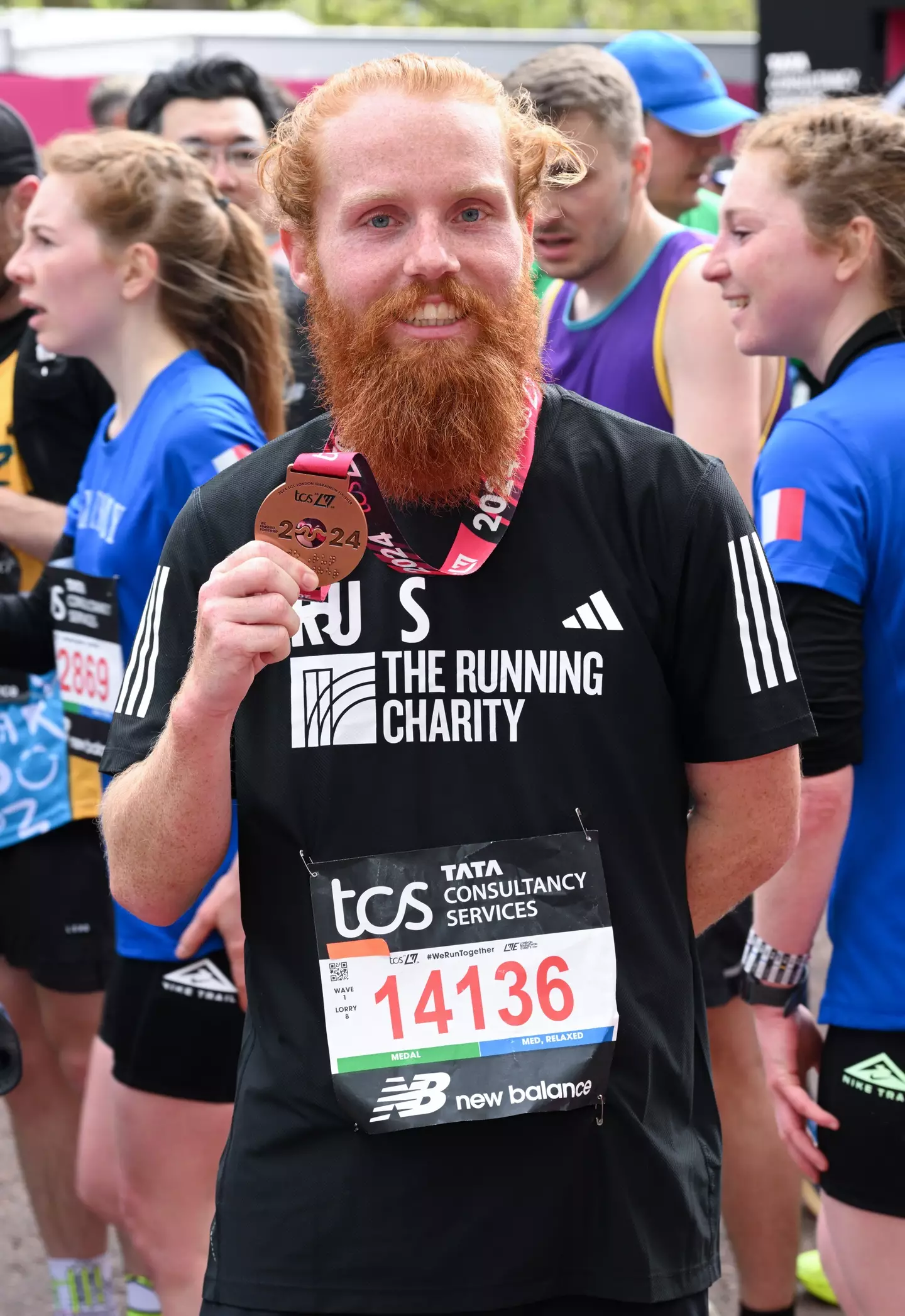 Russ will now follow the England team around Germany for Euro 2024, with proceeds raised going to The Running Charity. (Karwai Tang/WireImage)