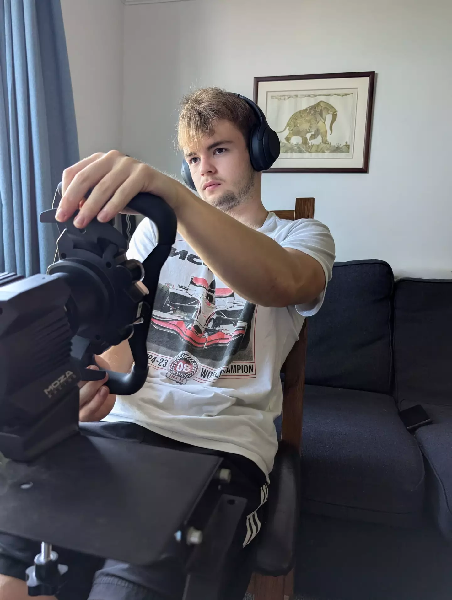 Ollie, a keen go karter, explained the YouTube tutorials and his computer driving simulator helped him get test-ready (SWNS)