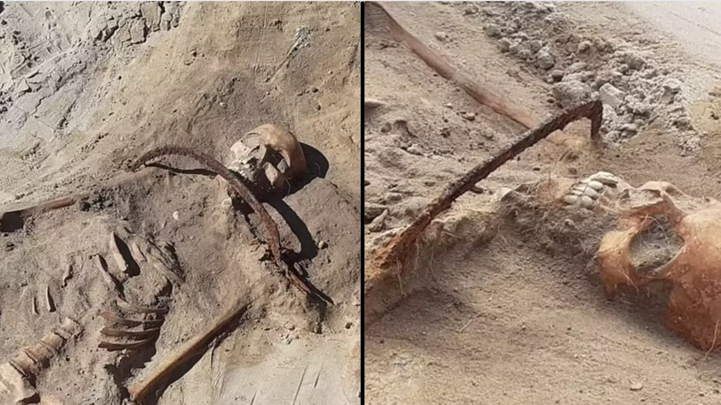 Skeleton of female 'vampire' unearthed in Polish cemetery
