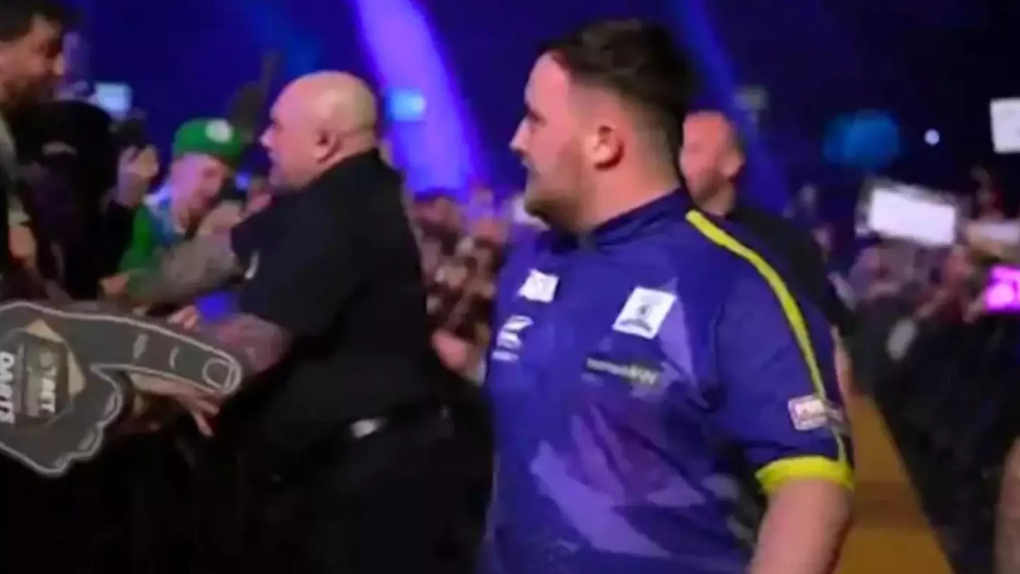 Luke Littler injured after having altercation with fan during Premier League Darts win
