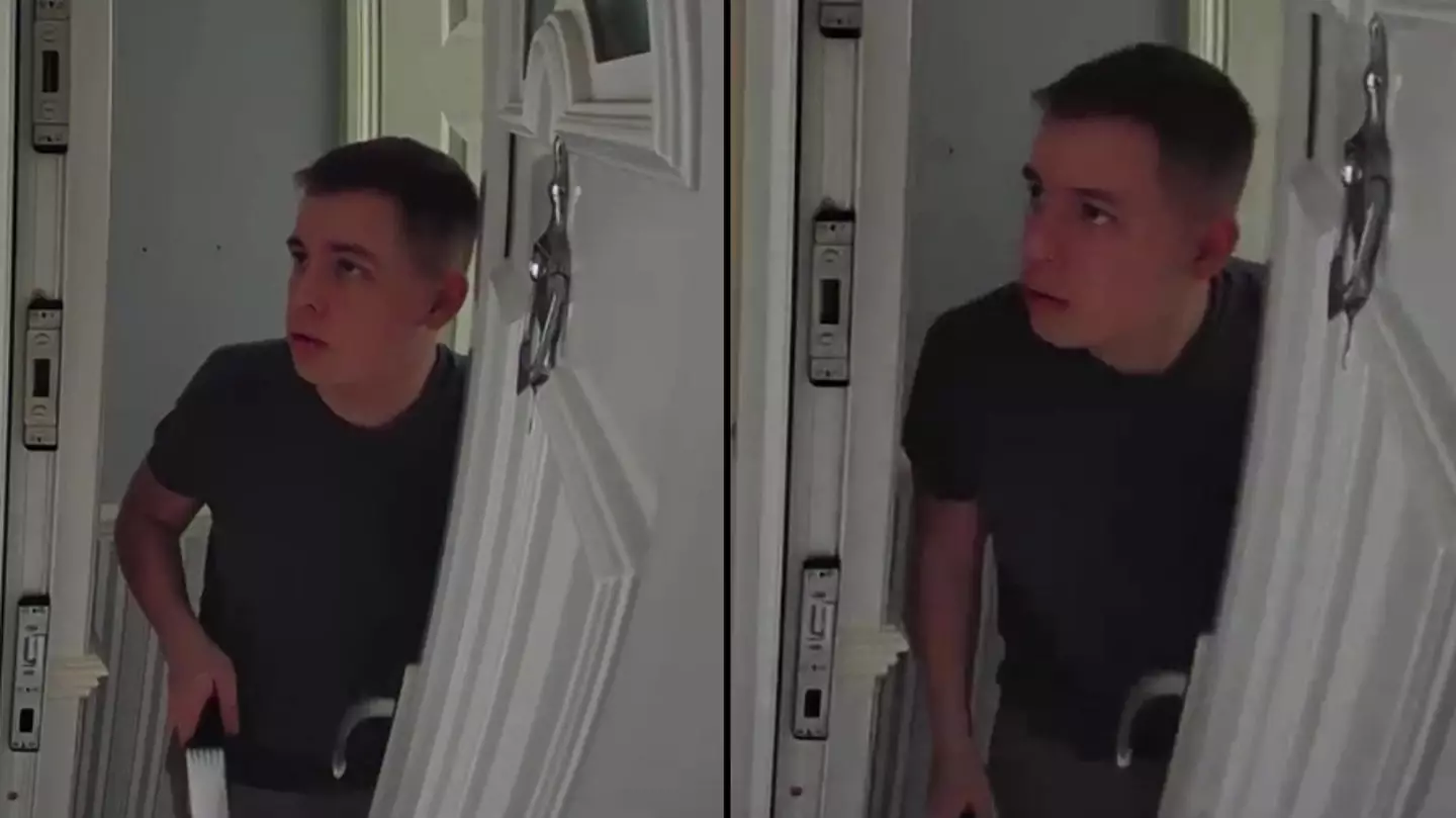 Homeowner In Stitches After Being Asked If His Mum And Dad Are In When Answering Door
