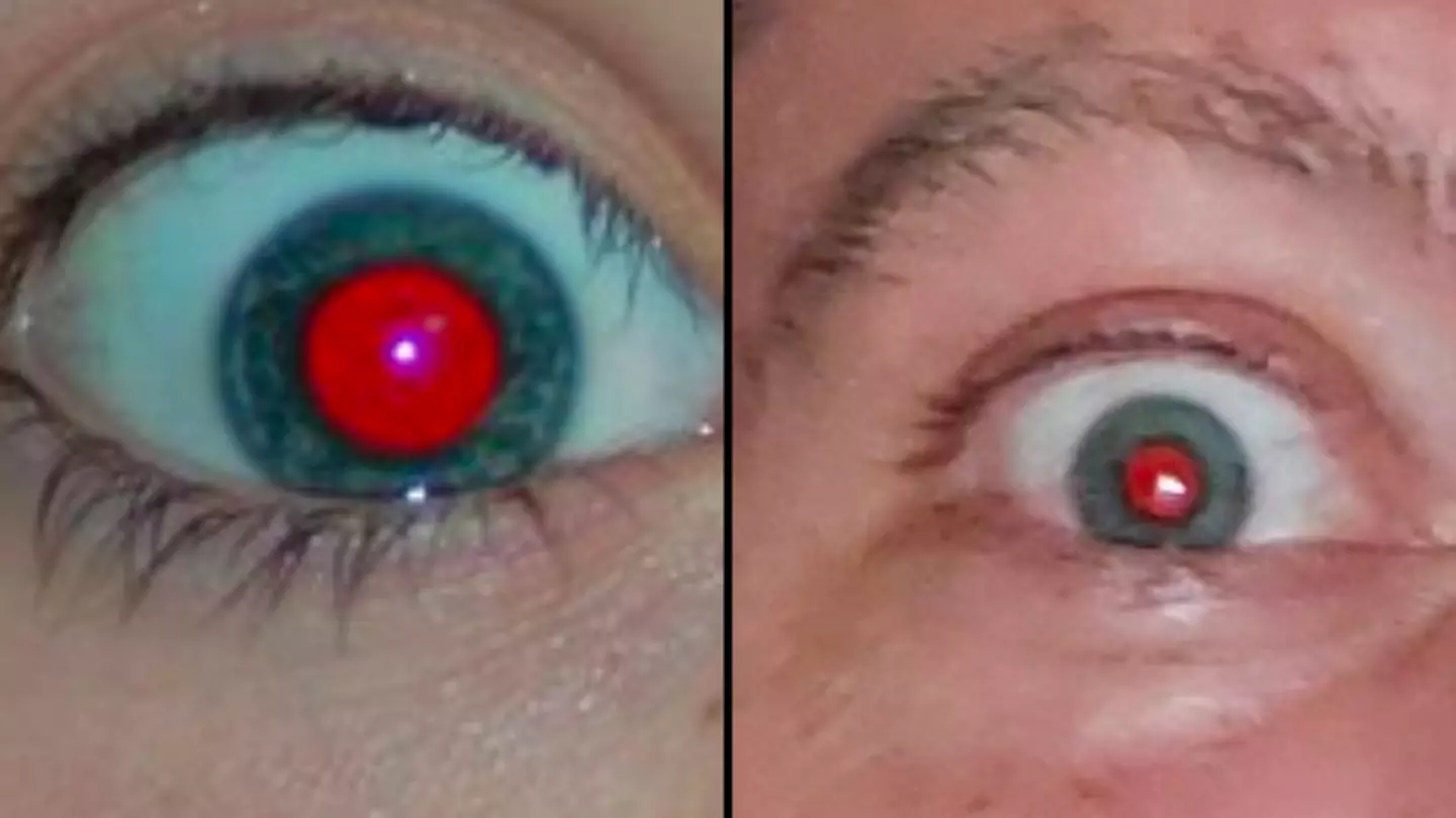 People creeped out after learning why your pupils go red in photos