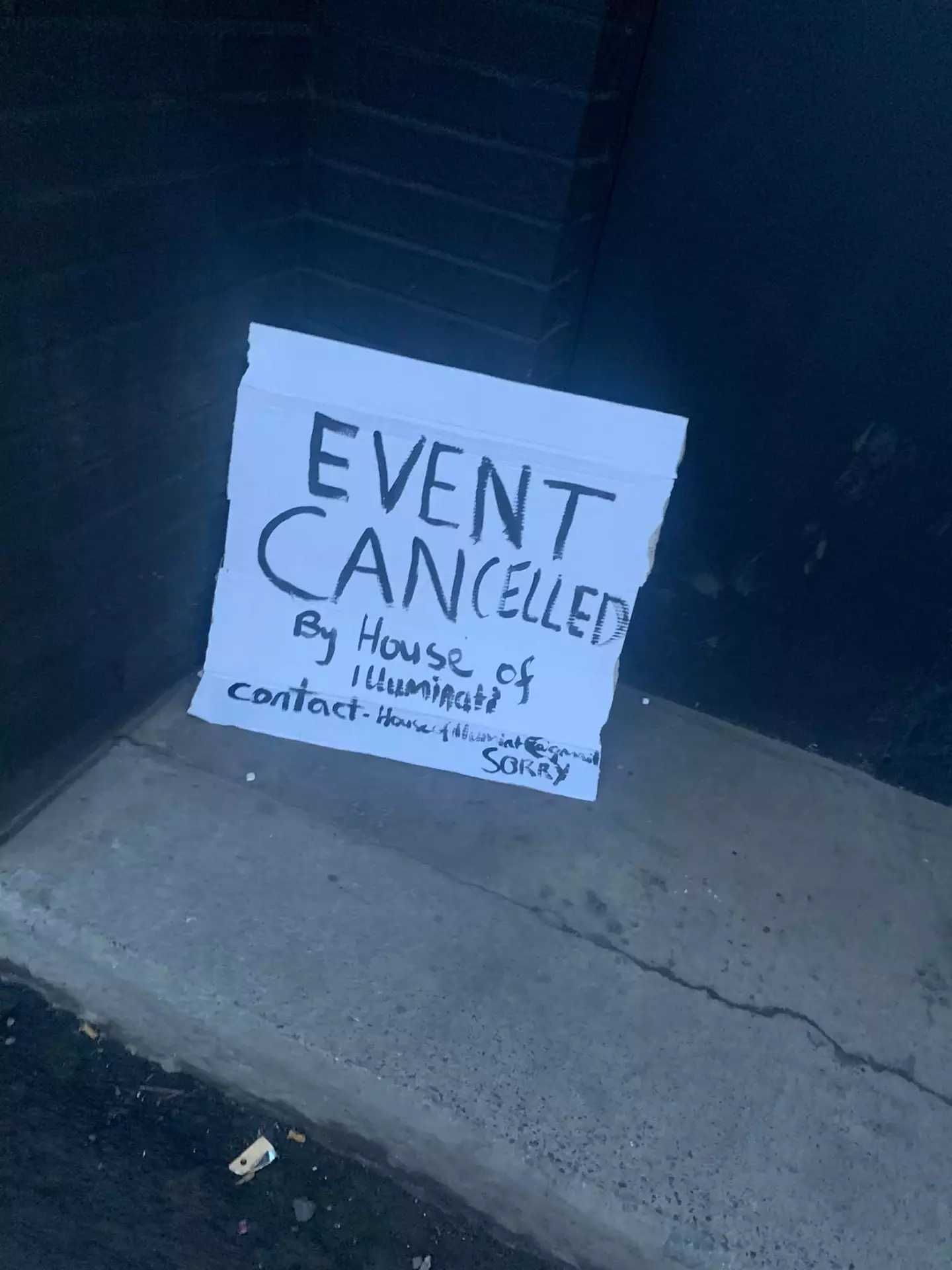 The event was cancelled in the end.