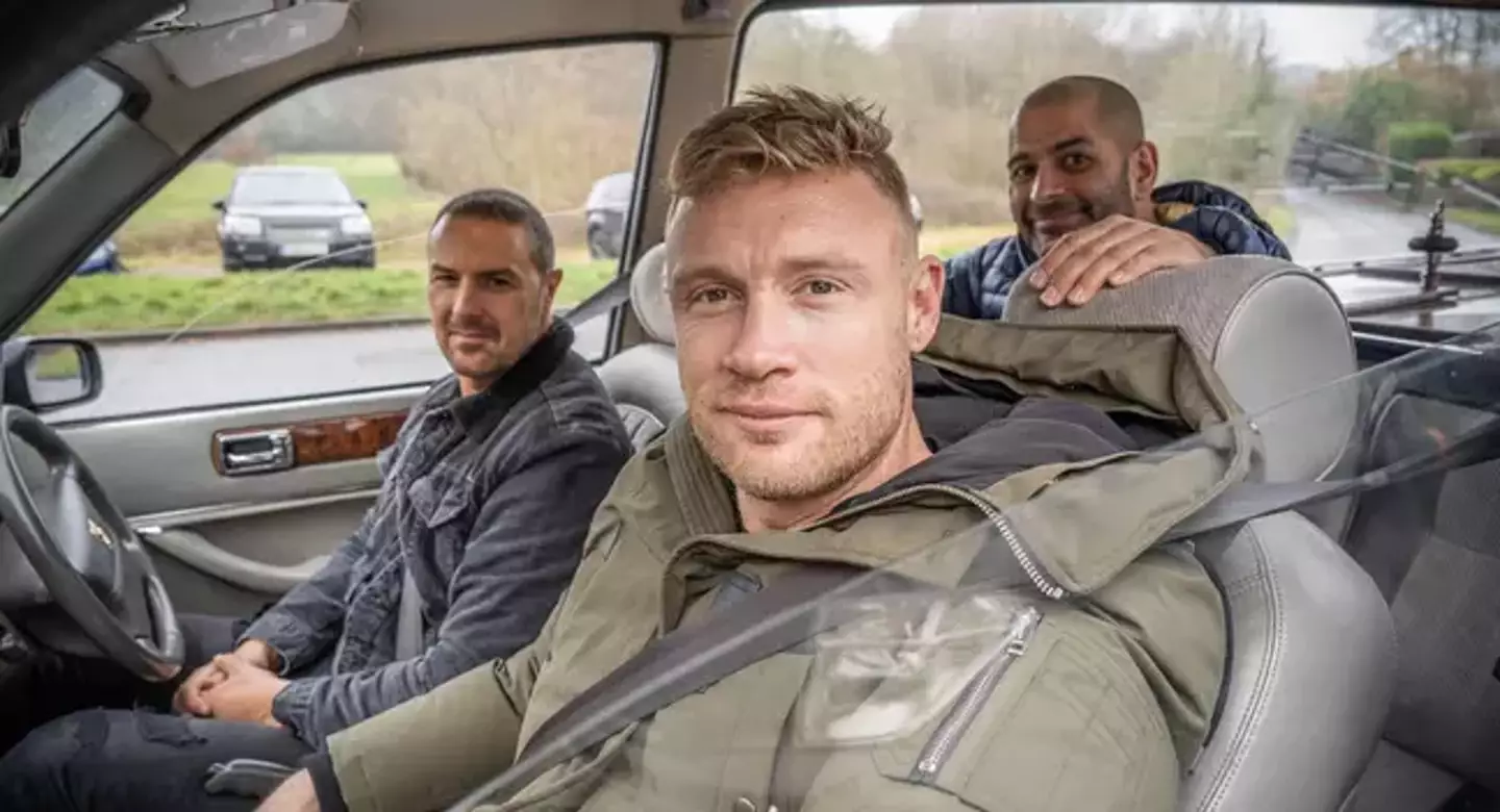 The current Top Gear trio of Paddy McGuinness, Freddie Flintoff and Chris Harris.