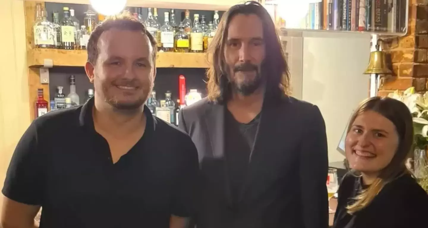 Keanu turned up at the small village pub.