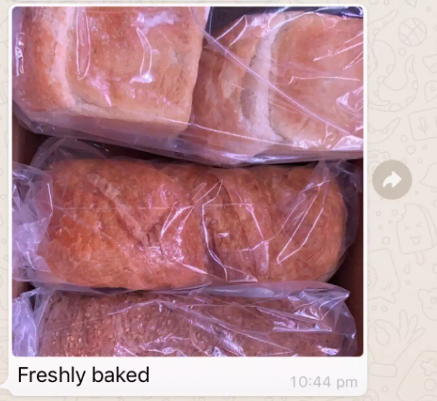 The seller had numerous loaves to choose from.